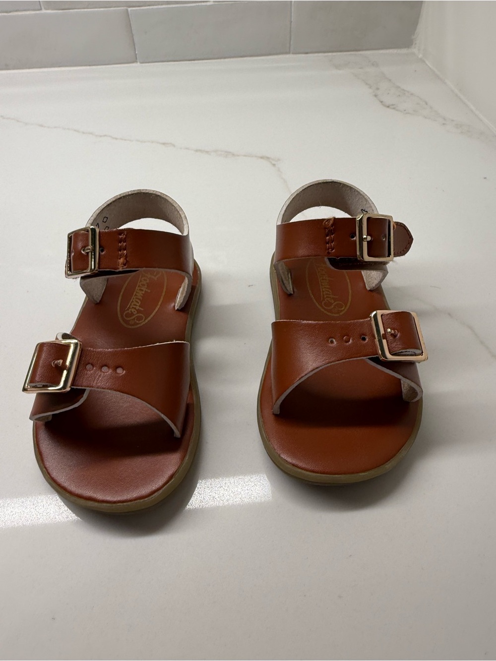 Footmates Brown Leather Buckle Sandals